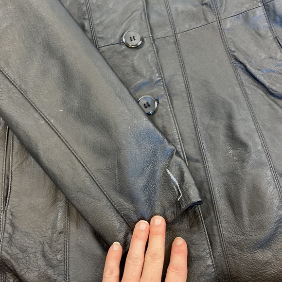 Vintage George Long Line Genuine Leather Jacket - Picture 7 of 7
